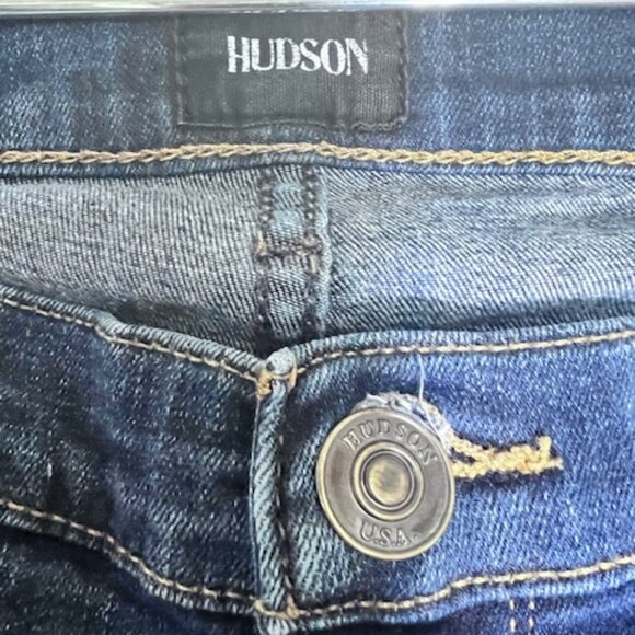 HUDSON KRISTA SUPER SKINNY RAW HEM JEANS SIZE 27 - Picture 6 of 11